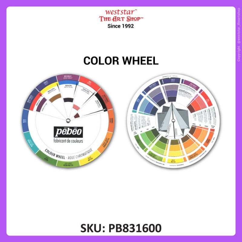 Pebeo Studio Acrylic Set, Primary Color Set (Free  Color Wheel) (5colors x 100ml)