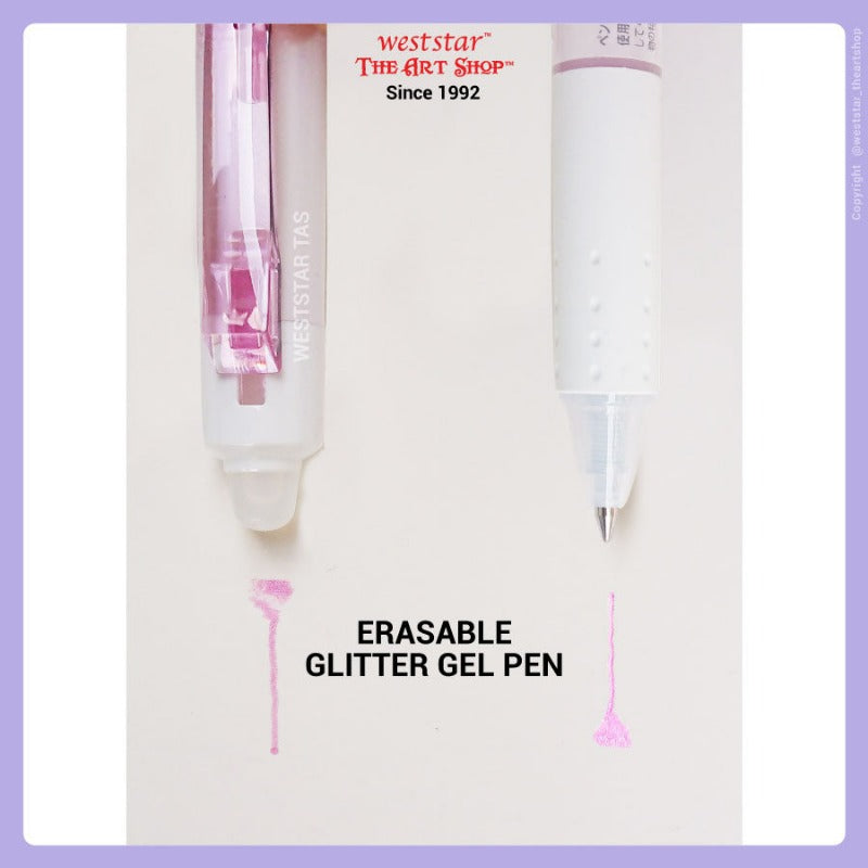 Pilot KeseLame Frixion Ball, Erasable Glitter Gel Pen (0.7mm) Set of 6colors [Limited Edition]