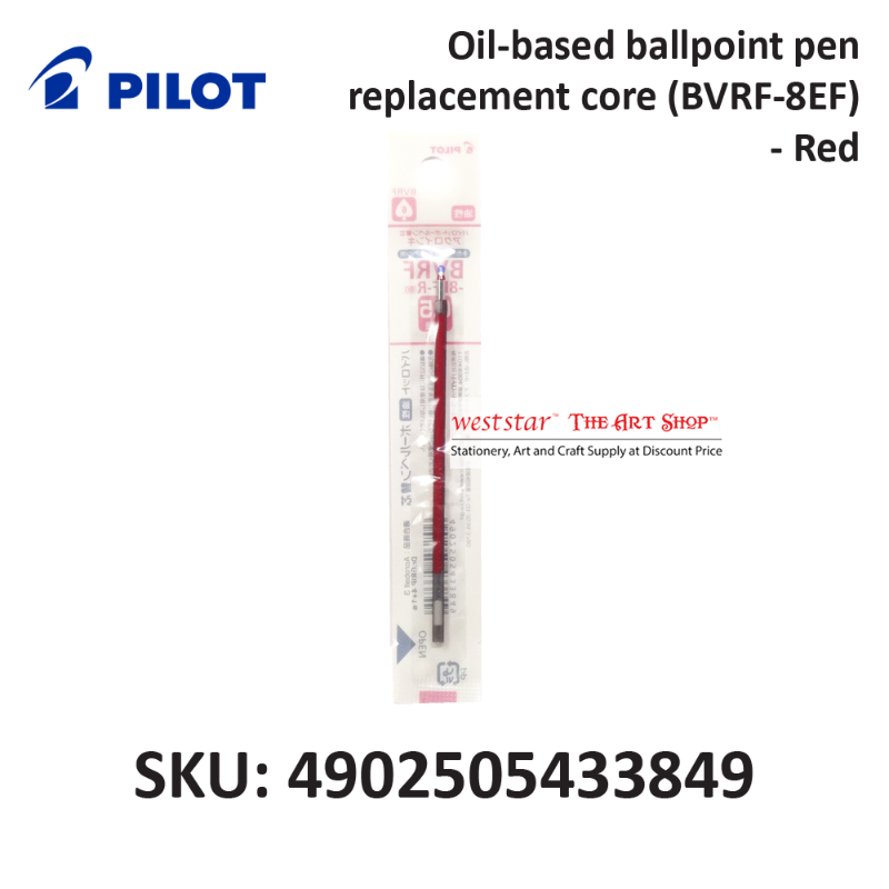 Oil-based ballpoint pen replacement core (BVRF-8EF)- Red