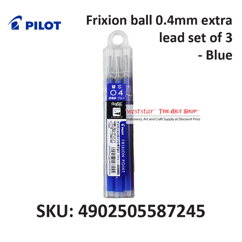 Frixion ball 0.4mm extra lead set of 3- Blue