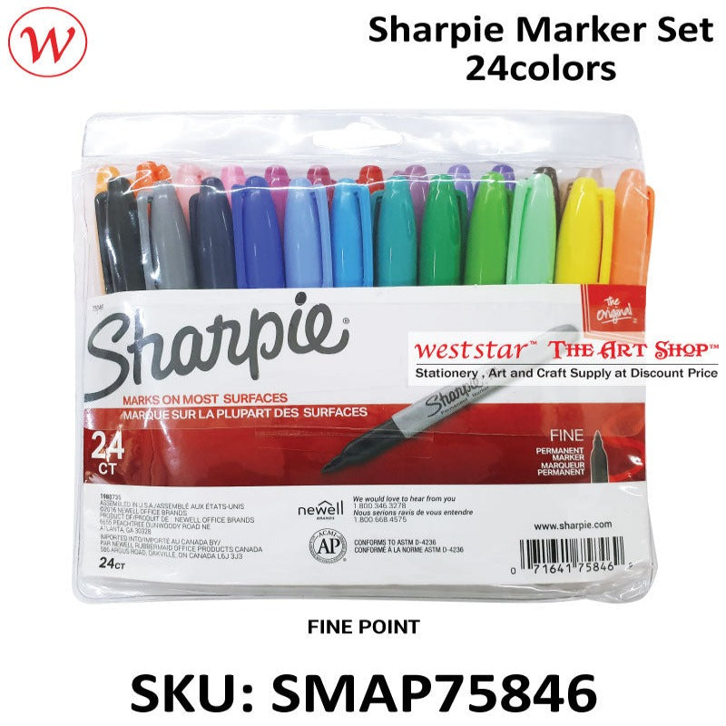 Sharpie Fine Marker 24color Set | Permanent Marker