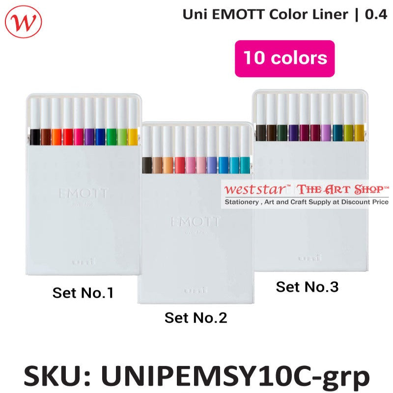 Uni EMOTT Color Liner 0.4mm | 10colors