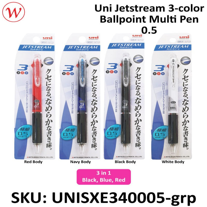 Uni JETSTREAM 3 Color 0.5mm Multi Pen