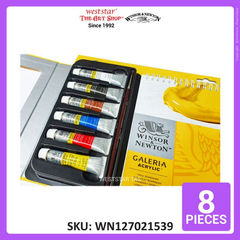 Winsor & Newton Galeria Acrylic Tips & Techniques 8pcs Set